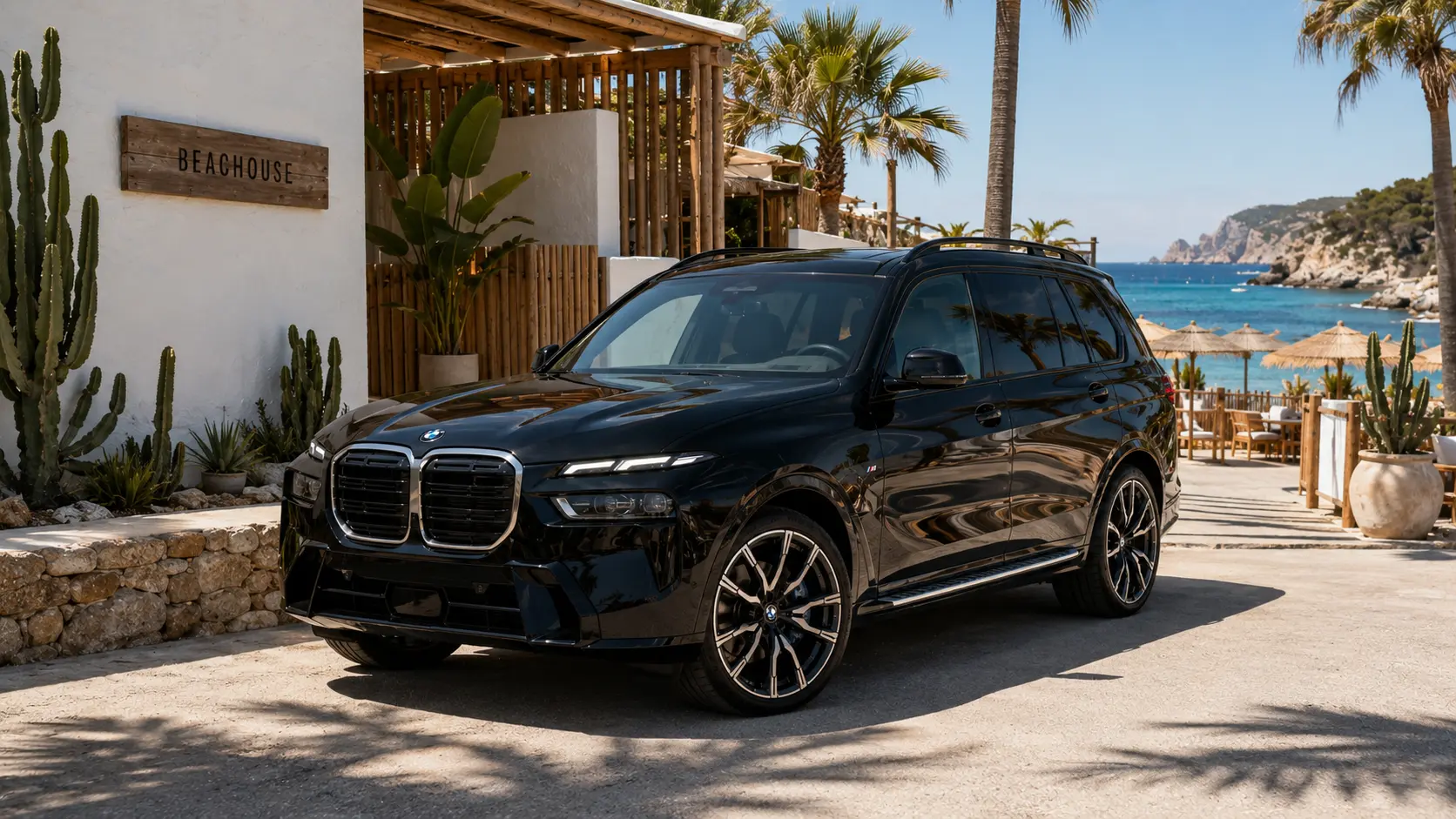 BMW X7 M Sport 7 seater rental Ibiza