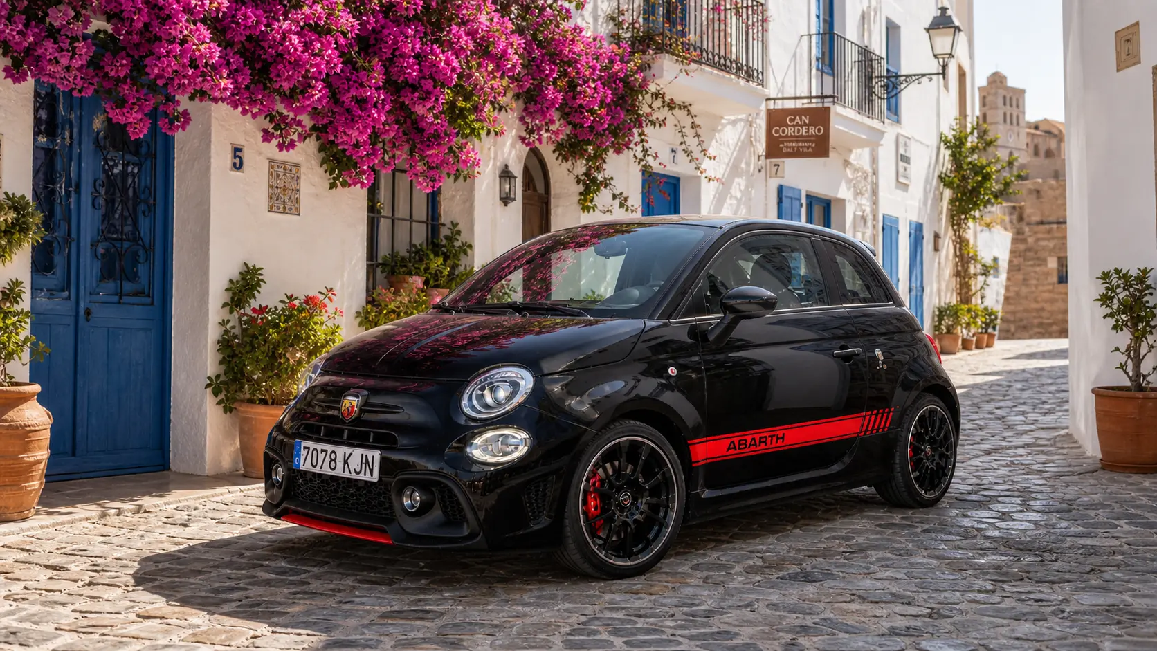 Fiat 595C Abarth Competizione convertible rental Ibiza